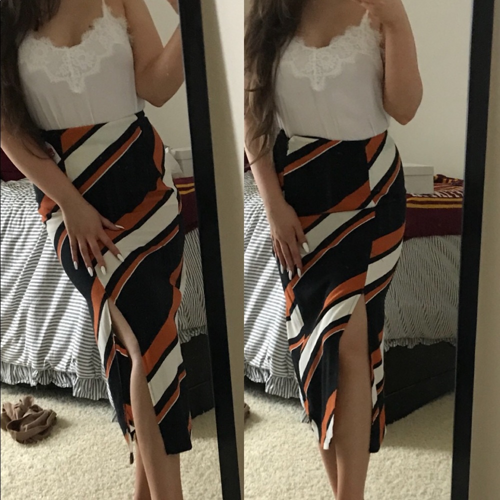 Topshop striped skirt